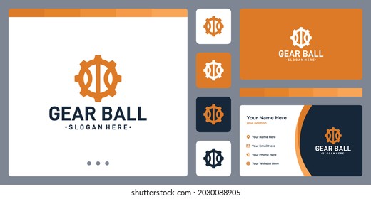 inspiration abstract gear logo concept and ball shape. icons for business, automotive and sports
