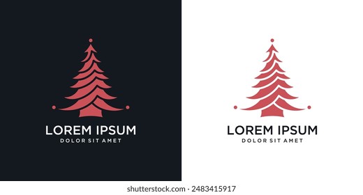 diseño Abstractas del icono de la Plantilla del logotipo del árbol de abeto	