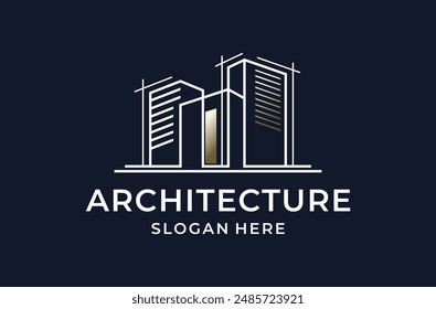 Inspiration des Architekturlogos Mark Premium Vektorgrafik