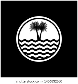 
inspiration for the beach logo, with black and white textures.