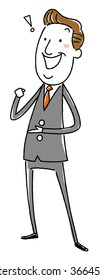 Inspiration businessman. vector illustration