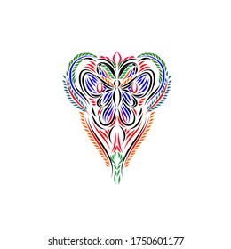 Inspiration from butterfly and snakes. Butterlies have wings and beautiful colors while the snake dan be deadly