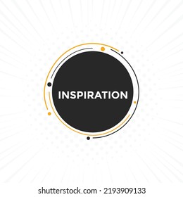 botón de inspiración. Burbuja del discurso de inspiración. icono de signo de inspiración.
