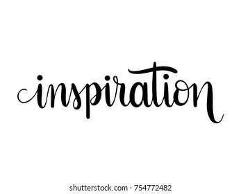 Inspiration Calligraphy Hand Lettering Vector