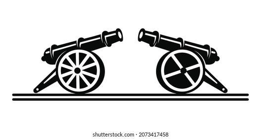 inspiration Cast-iron cannon icon,Simple logo  of cast-iron cannon icon for web
