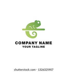 inspiration chameleon logo design vector