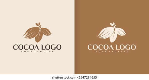 Inspiration for cocoa bean logo designs for processed food, bread and chocolate