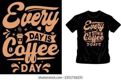 inspiration with coffee, slogan graphic typography design for print, illustration art, vector, vintage style t-shirt design editable template