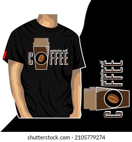 inspiration with coffee slogan vector typography for print t shirt,illustration,art,style