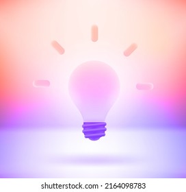 Inspiration concept with holographic effect. 3d vector illustration
