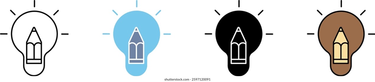 inspiration concept line icon. Simple element illustration.