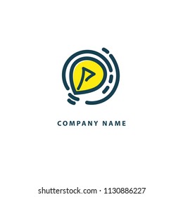 Inspiration, creative agency, innovation, energy, electric, designer, training, education web icon. Idea minimalistic vector logo. Vector lamp Template. Lamp icon. Vector illustration, Editable Design