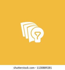 Inspiration, creative agency, innovation, energy, electric, designer, training, education web icon. Idea minimalistic vector logo. Vector lamp Template. Lamp icon. Vector illustration, Editable Design