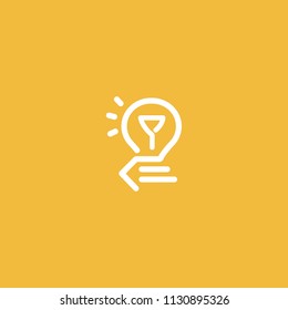 Inspiration, creative agency, innovation, energy, electric, designer, training, education web icon. Idea minimalistic vector logo. Vector lamp Template. Lamp icon. Vector illustration, Editable Design