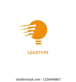 Inspiration, creative agency, innovation, energy, electric, designer, training, education web icon. Idea minimalistic vector logo. Lamp icon. Illustration, Graphic Design Editable.