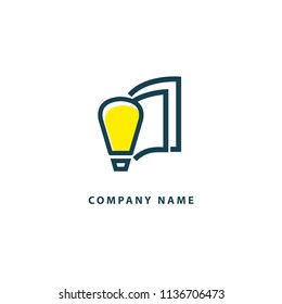 Inspiration, creative agency, innovation, energy, electric, designer, training, education web icon. Idea minimalistic vector logo. Vector Lamp icon. Illustration, Graphic Editable Design.