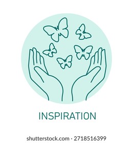 Inspiração Criatividade e Imaginação Conceito Linha Ícone