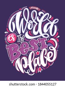 Inspiration cute hand drawn doodle lettering postcard. Lettering label for banner, t-shirt design.
