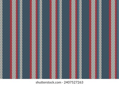 Inspiration fabric pattern vector, invitation stripe lines textile. Soft vertical texture seamless background in cyan and dark colors.
