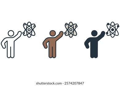 inspiration flat icons  symbol line elements for infographic web