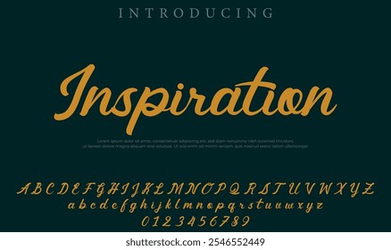 Inspiration Font Stylish brush painted an uppercase vector letters, alphabet, typeface