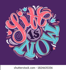 Inspiration hand drawn cute lettering poster. Lettering art for banner, t-shirt design, postcard.