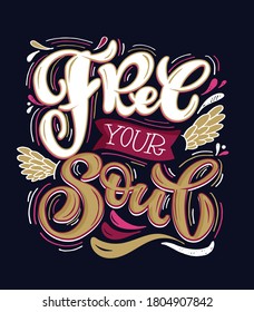Inspiration hand drawn doodle lettering poster. Lettering art for poster , banner, t-shirt design.