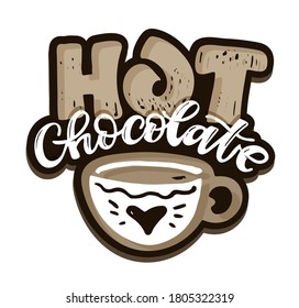 Inspiration hand drawn doodle lettering poster about hot drink. Lettering art for poster , banner, t-shirt design.