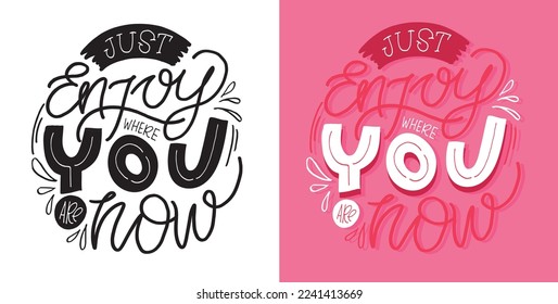 Inspiration hand drawn doodle motivation lettering poster, t-shirt design, mug print.