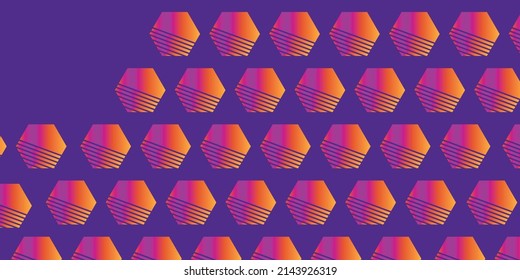 inspiration hexagonal gradation vector for design