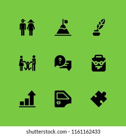 inspiration icon. 9 inspiration set with children, mirror, nerd and growth vector icons for web and mobile app