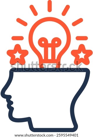 Inspiration Icon Color Line Vector Illustration