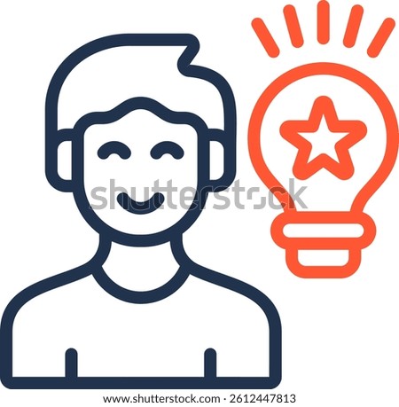 Inspiration Icon Color Line Vector Illustration
