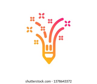 Inspiration icon. Creativity pencil sign. Graphic art symbol. Classic flat style. Gradient inspiration icon. Vector