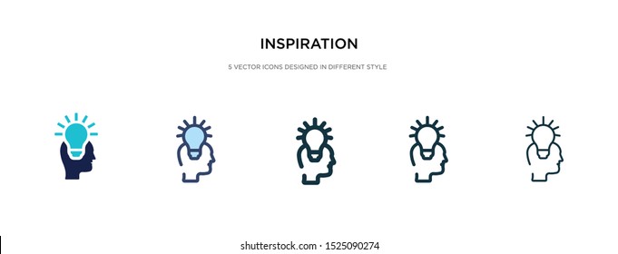 inspiration icon in different style vector illustration. two colored and black inspiration vector icons designed in filled, outline, line and stroke style can be used for web, mobile, ui