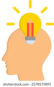 Inspiration Icon Flat Vector Illustration