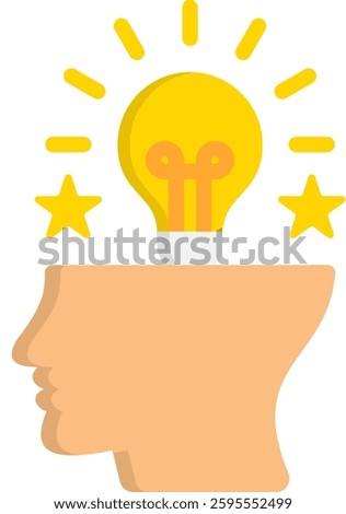 Inspiration Icon Flat Vector Illustration