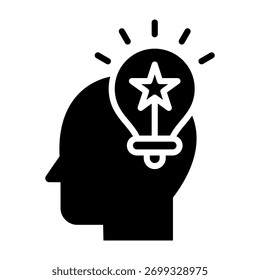 Inspiration Icon Glyph Design Vector Illustration