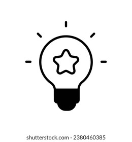 Inspiration icon isolate white background vector stock illustration