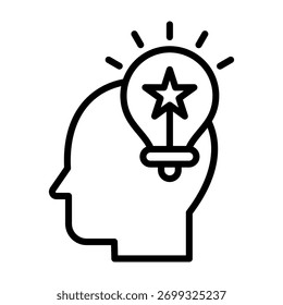 Ícone de inspiração Linha Design Vetor Ilustração
