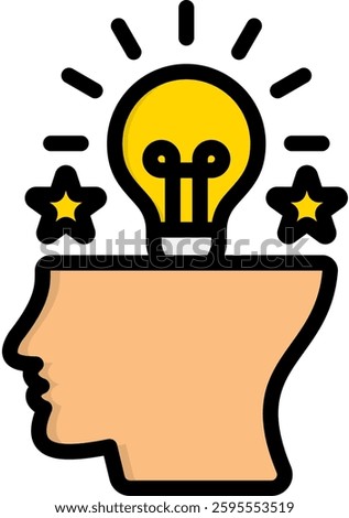 Inspiration Icon Lineal Color Vector Illustration