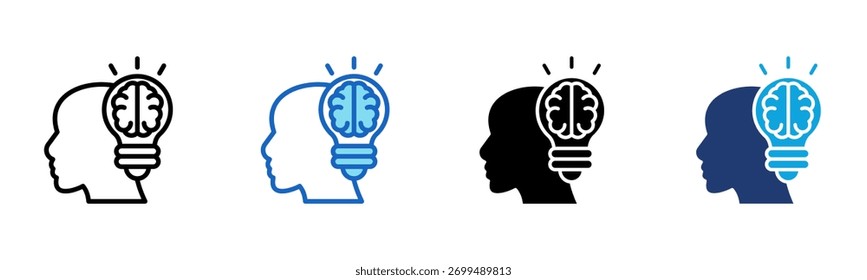 Inspiration icon Multi Style Vector Illustration