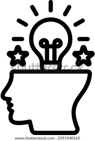 Inspiration Icon Outline Vector Illustration