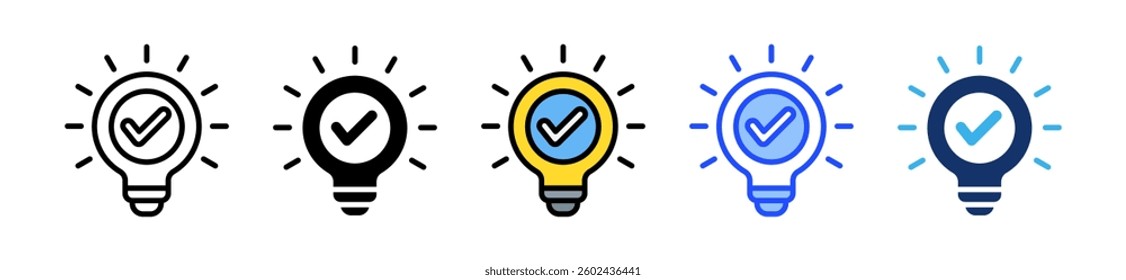 Inspiration Icon Set With Multiple Style Collection
