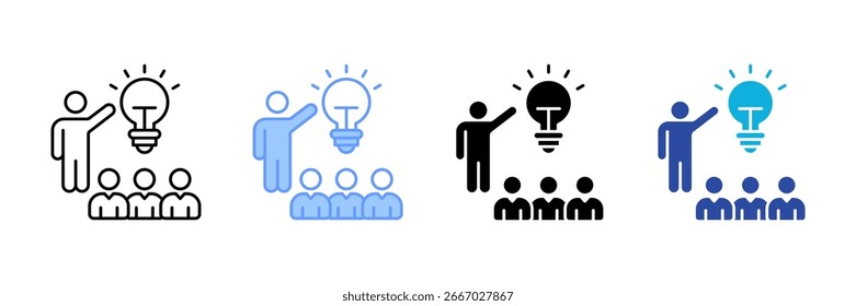 Conjunto de iconos de Inspiración Colección de estilo múltiple