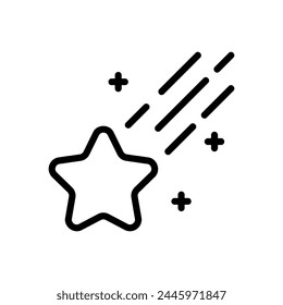 Inspiration icon with shooting star
