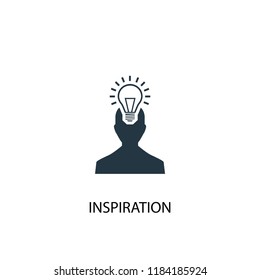 inspiration icon. Simple element illustration. inspiration concept symbol design. Can be used for web and mobile.