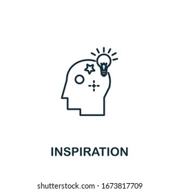 Inspiration icon from teamwork collection. Simple line element Inspiration symbol for templates, web design and infographics