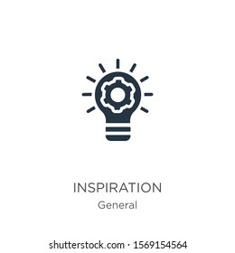 Inspiration icon vector. Trendy flat inspiration icon from general collection isolated on white background. Vector illustration can be used for web and mobile graphic design, logo, eps10