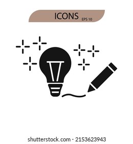 inspiration icons  symbol vector elements for infographic web